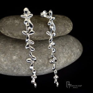 Boucles d'oreilles argent Dahli longues