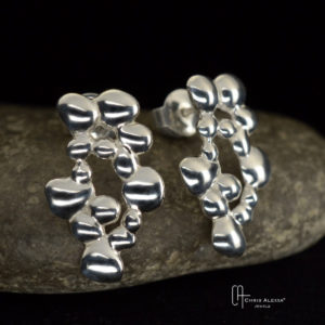 Boucles d'oreilles argent Dahli courtes